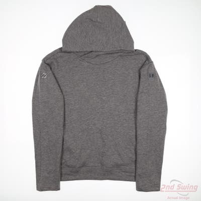 New W/ Logo Level Wear Womens Golf Hoodie Long Sleeve Medium M Gray Solid MSRP $70