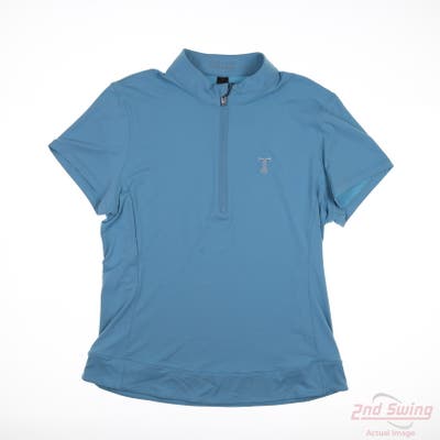New W/ Logo Womens Greyson Polo X-Large XL Blue MSRP $50