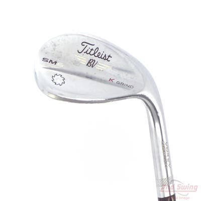 Titleist Vokey SM6 Tour Chrome Wedge Lob LW 60° 12 Deg Bounce K Grind SM6 BV Steel Wedge Flex Right Handed 34.5in