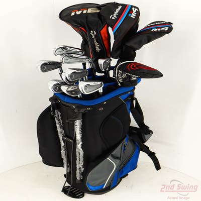 Complete Set of Men's TaylorMade Titleist Mizuno Odyssey Golf Clubs + NEW Datrek Stand Bag w/Headcovers