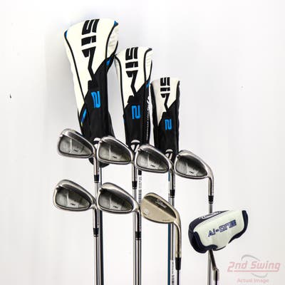 Complete Set of Men's TaylorMade Mizuno Titleist Odyssey Golf Clubs + NEW Datrek Stand Bag w/Headcovers