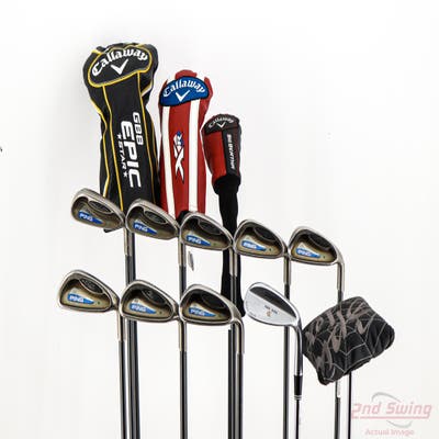 Complete Set of Men's Callaway PXG Ping Cleveland TaylorMade Golf Clubs + NEW Datrek Stand Bag w/Headcovers