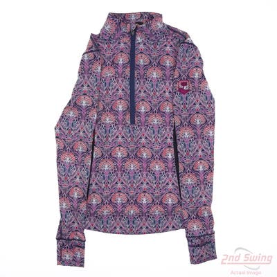 New W/ Logo Womens Greyson 1/4 Zip Pullover X-Small XS Multi MSRP $103