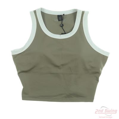 New Womens Greyson Tank Top Large L Tan MSRP $90