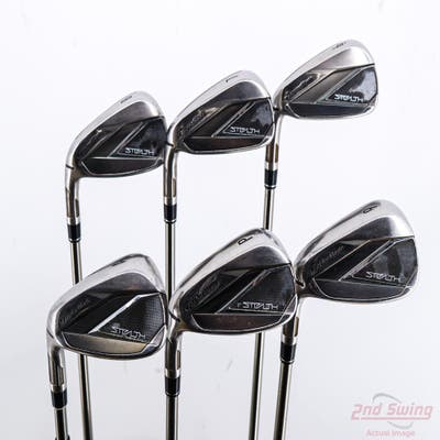 TaylorMade Stealth Iron Set 6-PW AW UST Mamiya Recoil ESX 460 F2 Graphite Senior Left Handed STD
