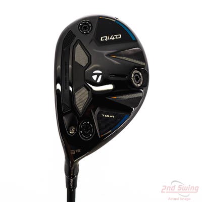 Mint TaylorMade Qi4D Tour Fairway Wood 3 Wood 3W 15° Mitsubishi REAX 75 Graphite Stiff Left Handed 43.5in