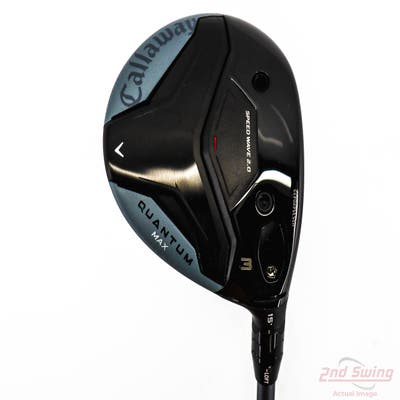 Mint Callaway Quantum Max Fairway Wood 3 Wood 3W 15° Project X Denali Frost Silver 60 Graphite Stiff Right Handed 43.25in