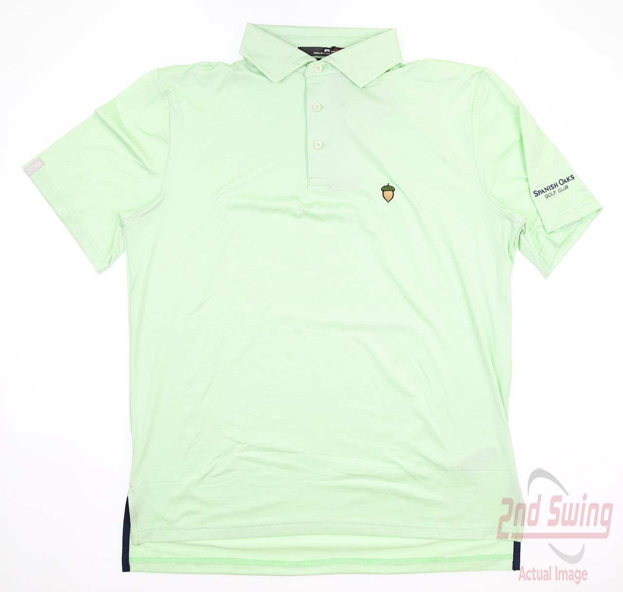 New W/ Logo Mens Ralph Lauren RLX Golf Polo Medium M Green MSRP $99 785805821005