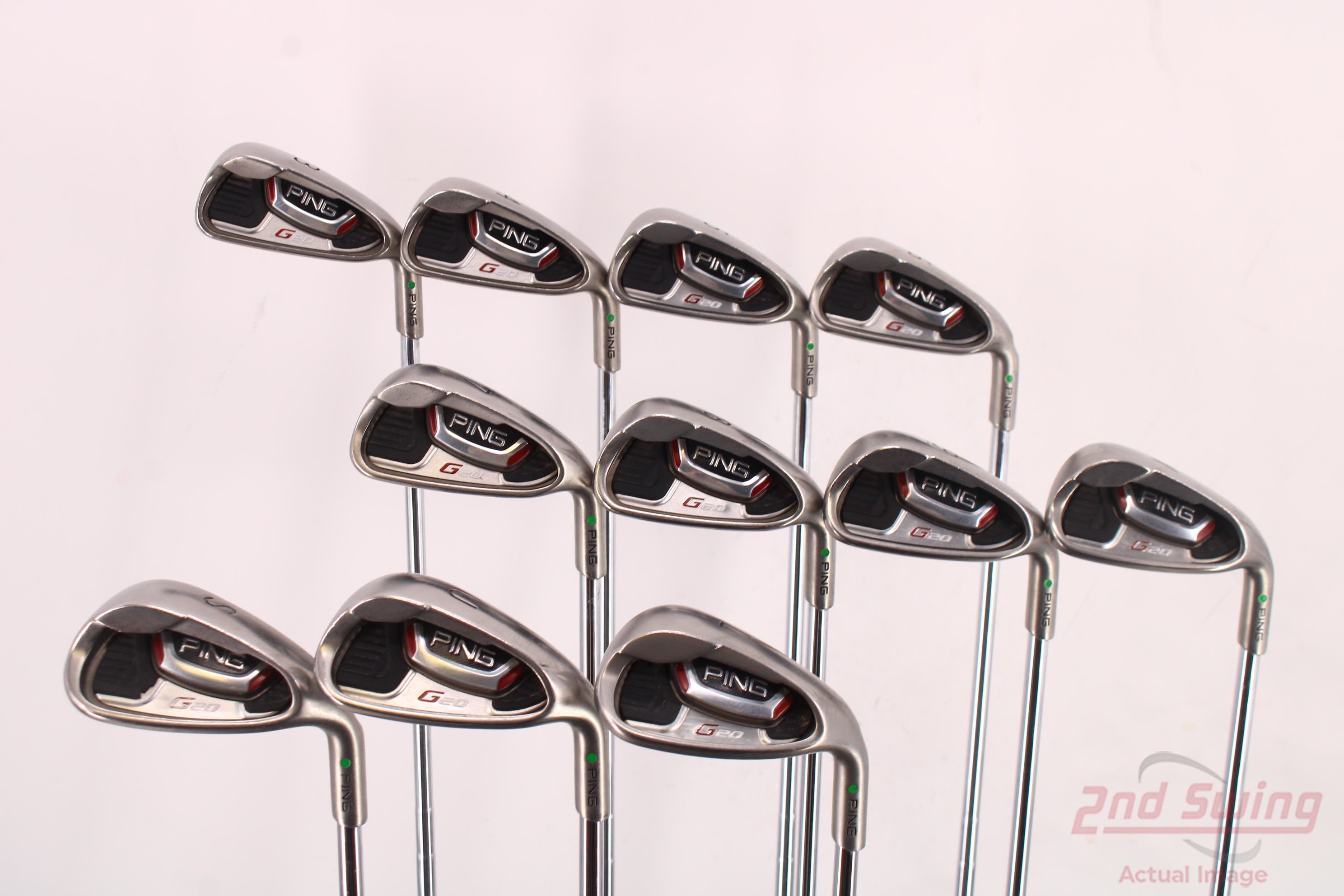 Ping G20 Iron Set 3PW GW SW LW Ping CFS Steel Regular Right Handed