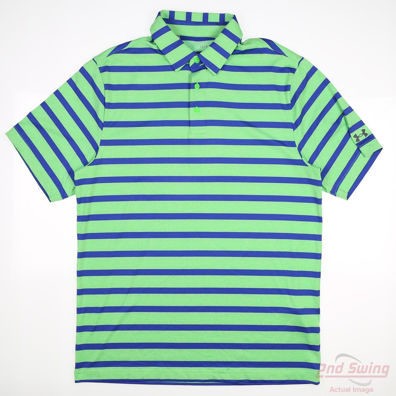 New Mens Under Armour Playoff Polo Large L Green MSRP 65 2nd Swing Golf