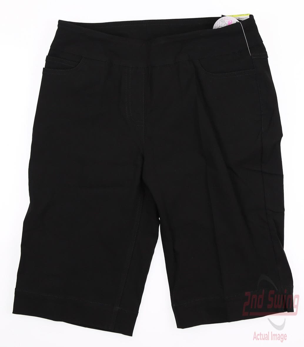 New Womens Slim Sation Pull-On Walking Shorts 4 Black MSRP $54 010244
