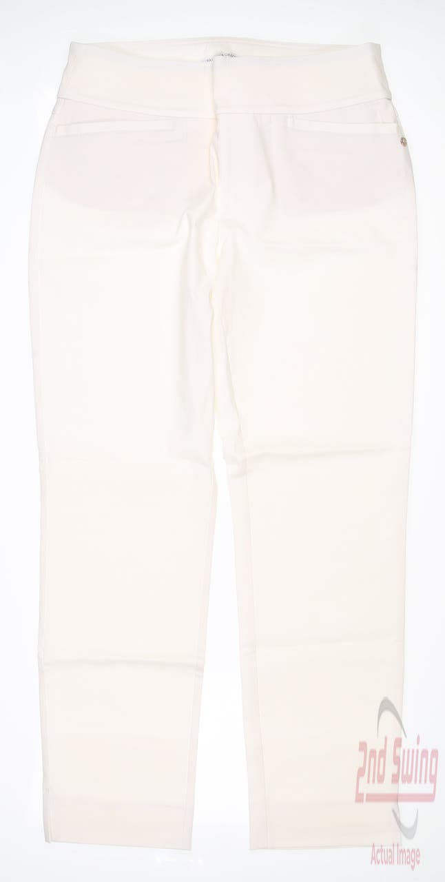 New Womens Fairway & Greene Golf Pants Medium M White MSRP $145 K12183