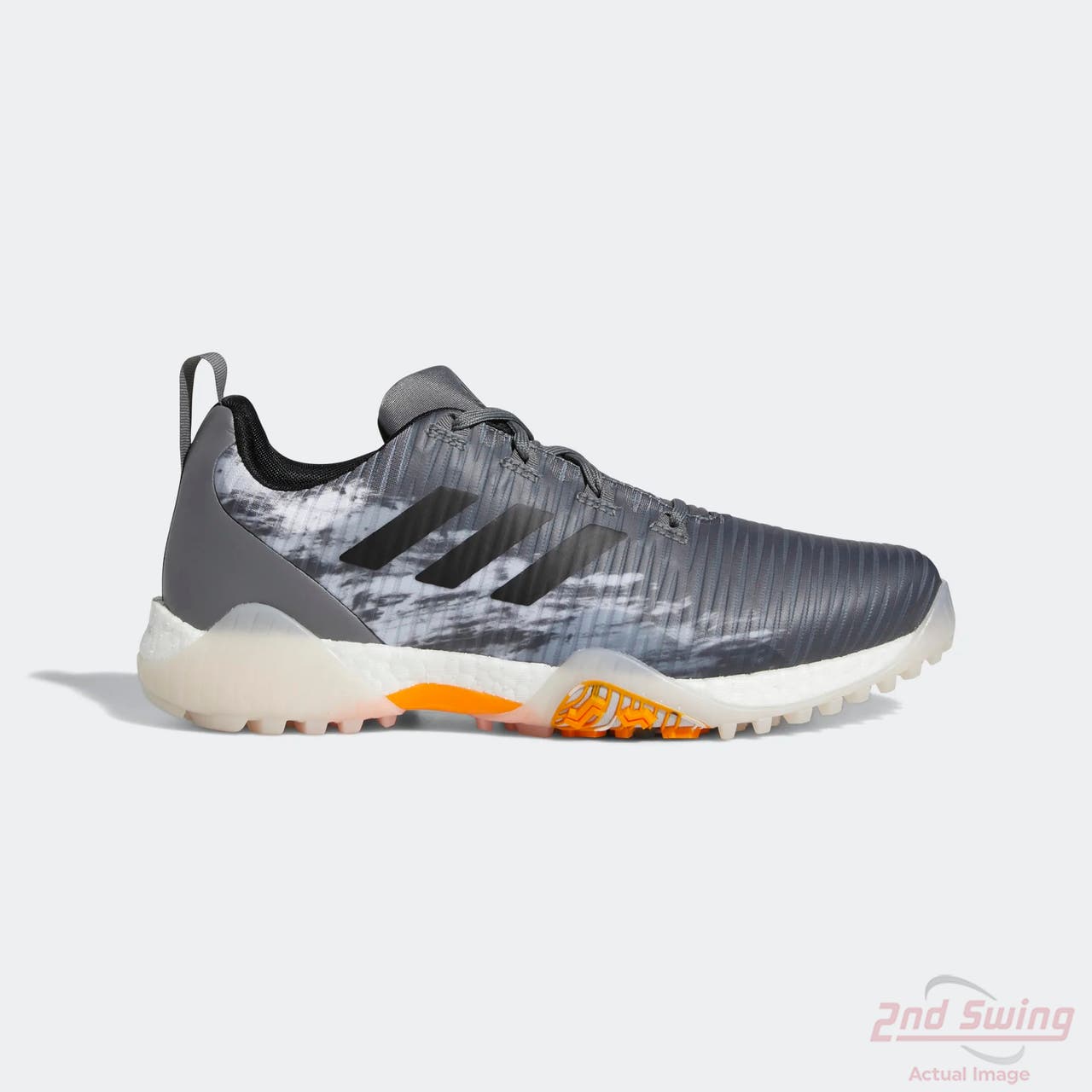 New Mens Golf Shoe Adidas Codechaos 22 Medium 8.5 Grey/Black/Orange