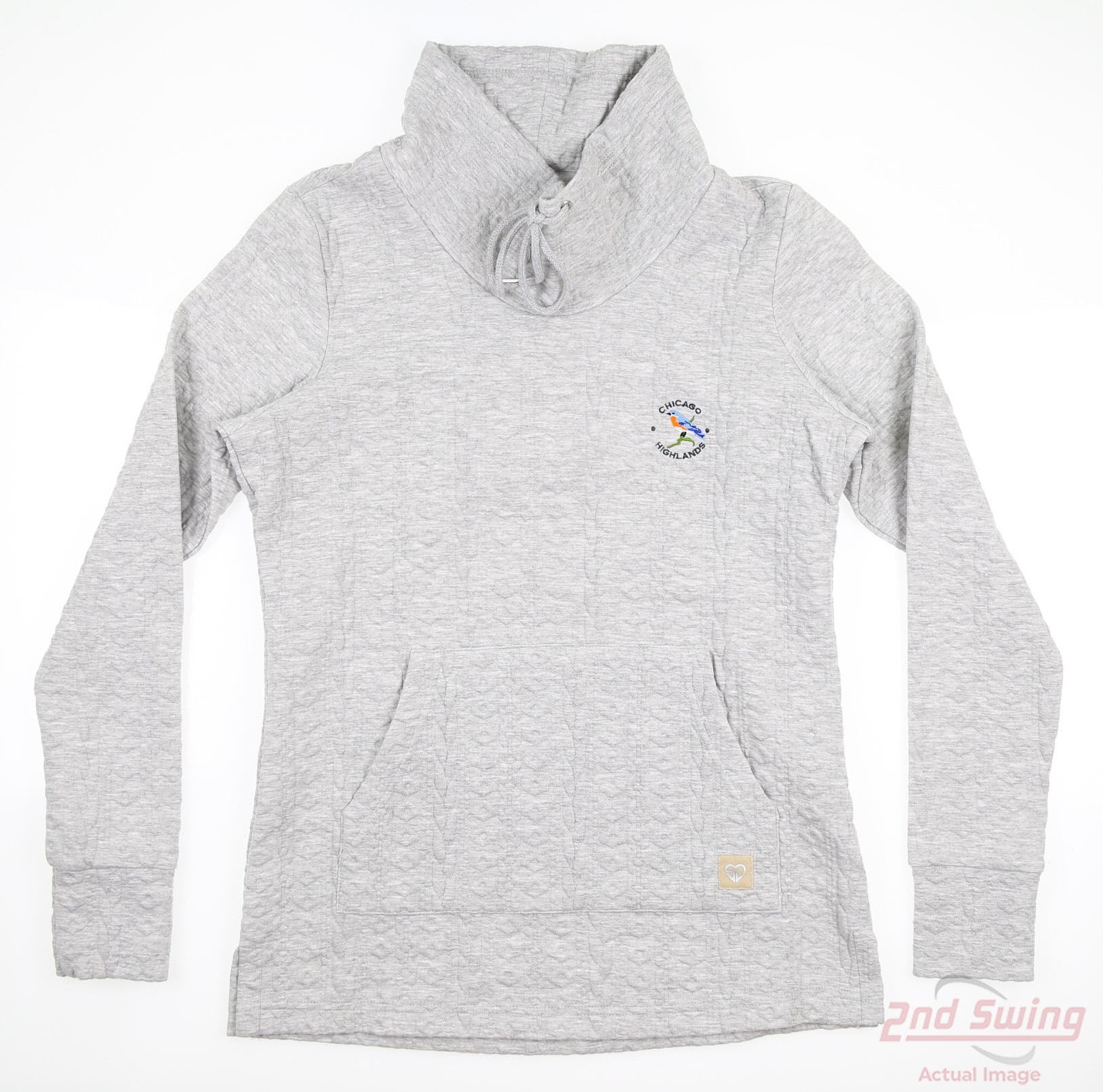 New W/ Logo Womens Straight Down Golf Long Sleeve Medium M Gray MSRP