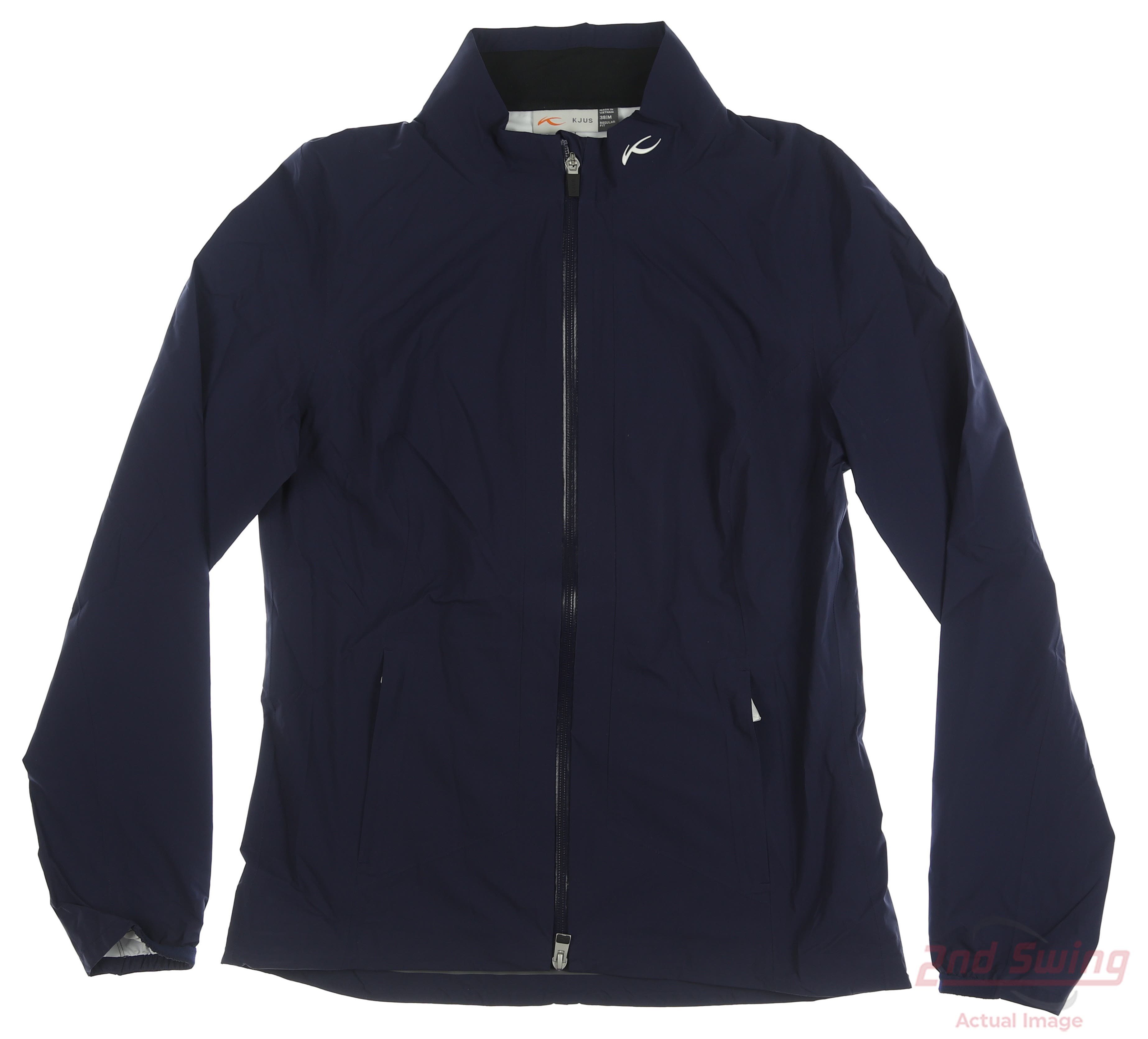 New Womens KJUS Golf Rain Jacket Medium M Navy Blue MSRP 349 LG15FOO