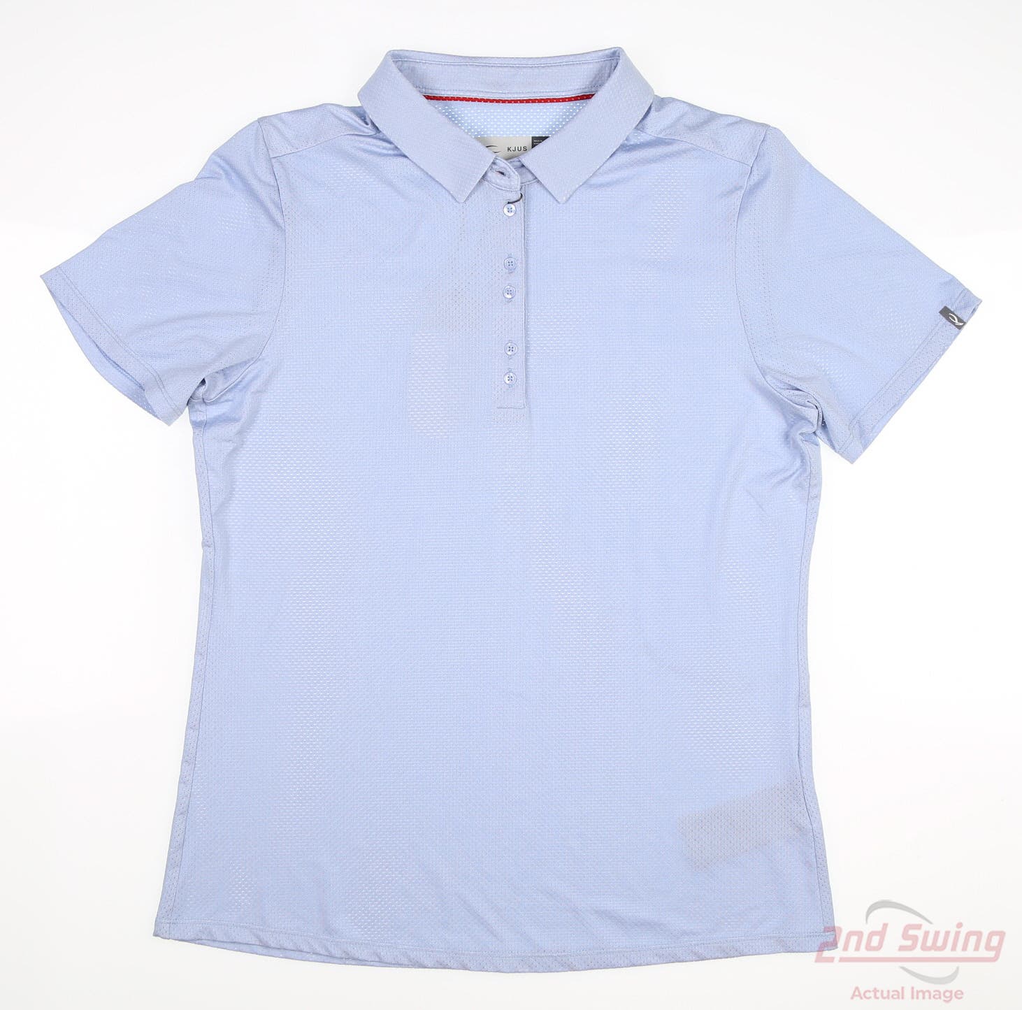 New Womens KJUS Golf Polo Large L Blue MSRP 99 LG60H12 2nd Swing Golf