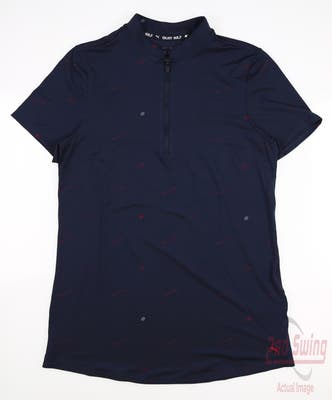 New Womens Puma Golf Polo Small S Navy Blue MSRP $60
