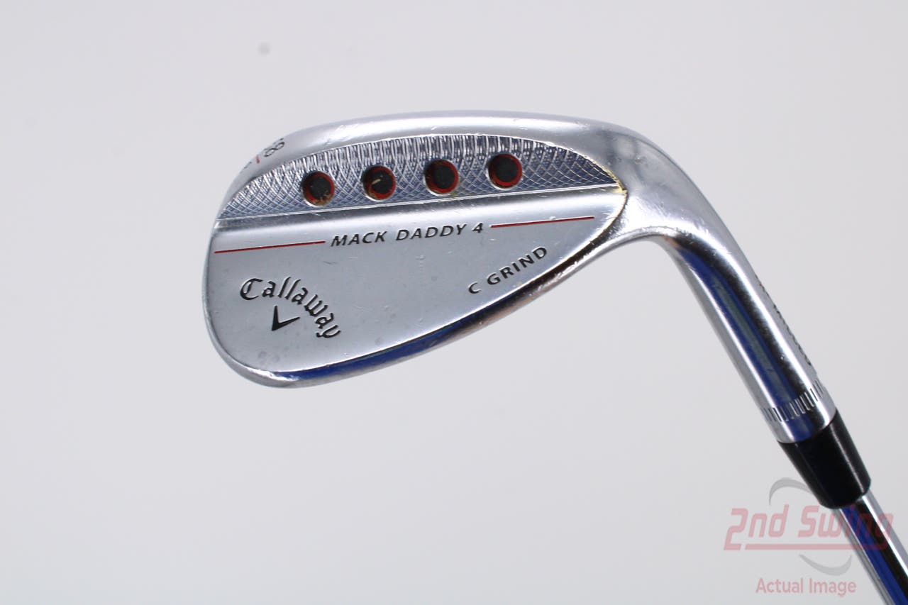 Callaway Mack Daddy 4 Chrome Wedge Lob LW 58° 8 Deg Bounce C Grind Dynamic Gold Tour Issue S200 Steel Wedge Flex Right Handed 35.0in