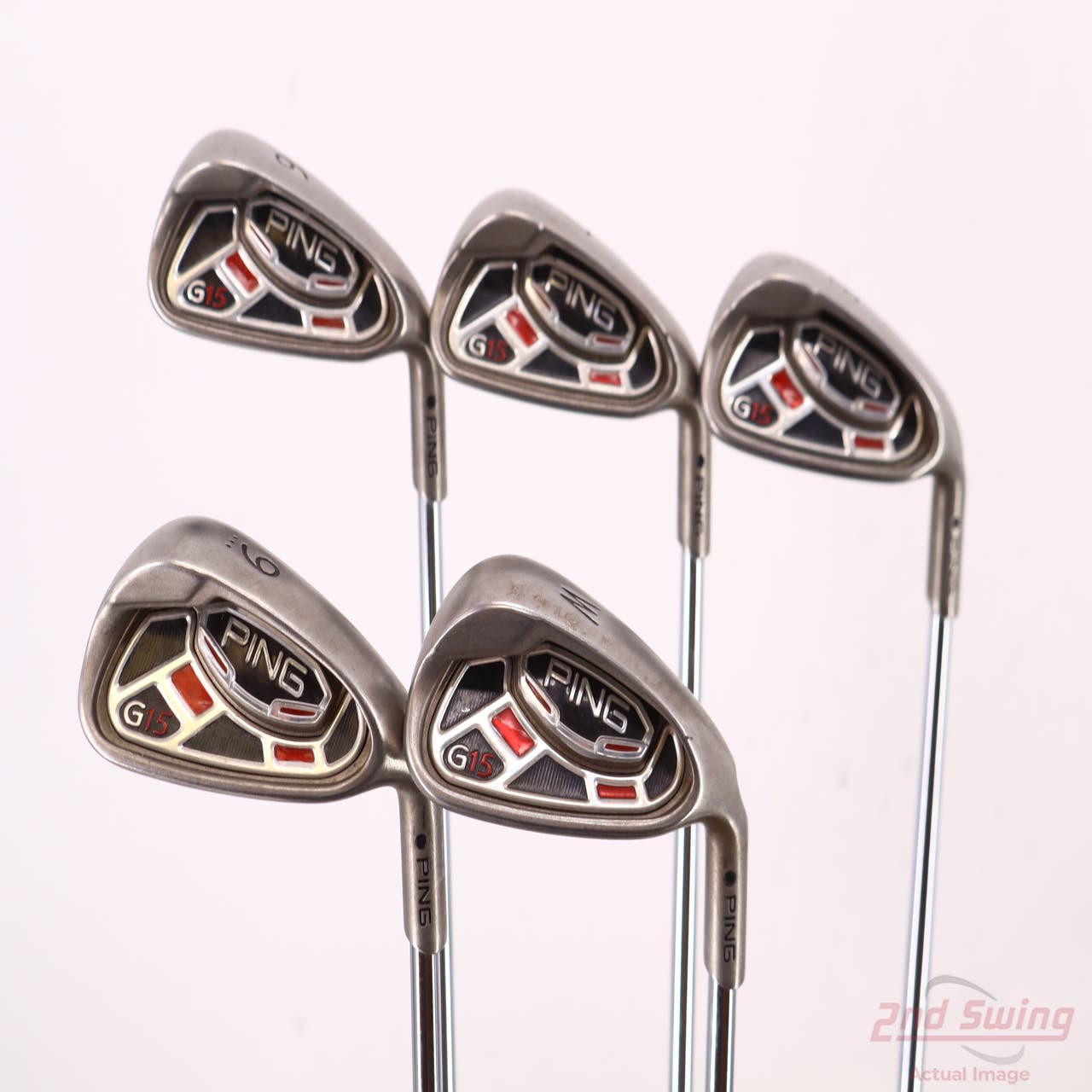 Ping G15 Iron Set 6PW Ping AWT Steel Regular Right Handed Black Dot 37