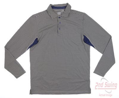 New Womens San Soleil Long Sleeve Golf Polo Small S Navy Blue MSRP $90