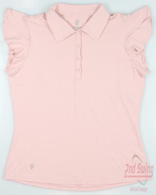 New Womens GG BLUE Golf Sleeveless Polo Small S Pink MSRP $82