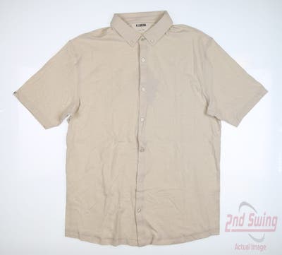 New Mens LinkSoul Golf Polo Large L Sand Tan MSRP $90