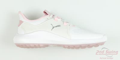 New Womens Golf Shoe Puma IGNITE FASTEN8 8 White/Silver/Pink MSRP $80 194241 01