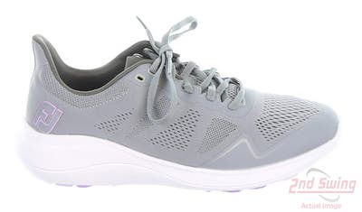 New Womens Golf Shoe Footjoy FJ Flex Medium 8.5 Gray MSRP $90 95766