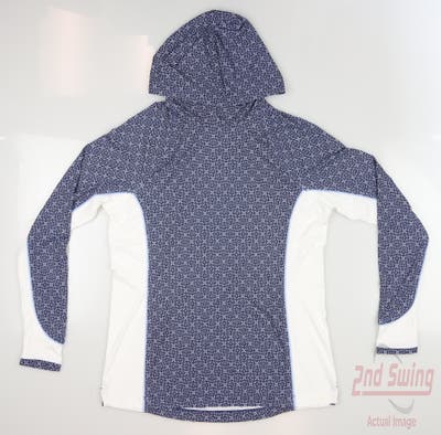 New W/ Logo Womens Peter Millar Golf Sweatshirt X-Small XS Navy Blue MSRP $99