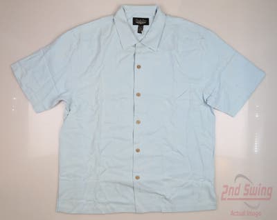 New Mens Straight Down Button Down Golf Polo X-Large XL Blue MSRP $98