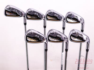 Cobra Fly-Z Iron Set 5-PW AW Stock Steel Shaft Steel Stiff Right Handed 38.5in