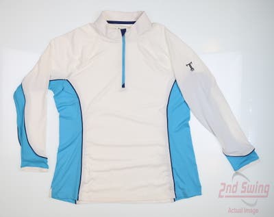 New W/ Logo Womens Peter Millar 1/4 Zip Golf Pullover Large L Multi MSRP $100