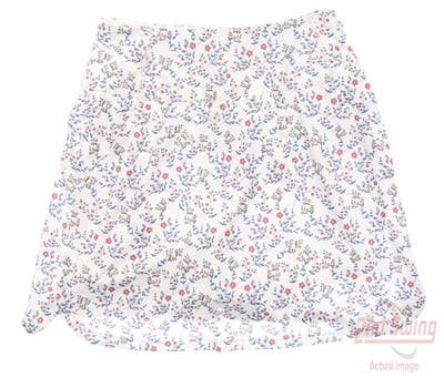 New Womens Puma High Microfloral Skort Small S Bright White MSRP $110