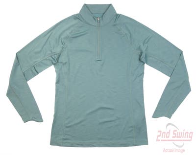 New Womens Puma Youv 1/4 Zip Pullover Small S Adriatic Heather MSRP $65