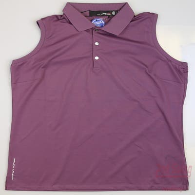 New Womens Ralph Lauren RLX Golf Sleeveless Polo X-Small XS Purple MSRP $99