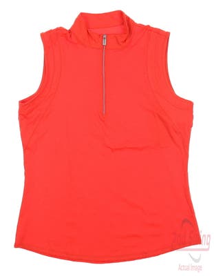 New Womens Tail Sleeveless Golf Polo X-Small XS Paprika Red MSRP $92