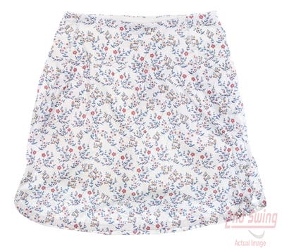 New Womens Puma High Microfloral Skort Small S Bright White MSRP $80