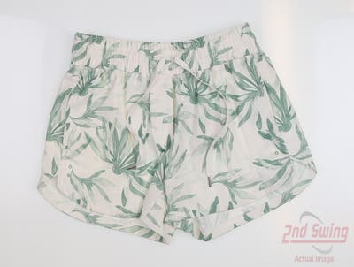 New Womens Puma Versadry Palm Shorts Small S Bright White/Adriatic MSRP $65