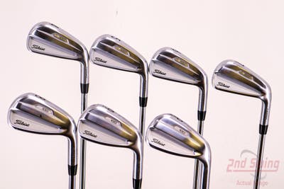 Mint Titleist 2021 T100 Iron Set 4-PW True Temper AMT Red R300 Steel Regular Right Handed -1 Degrees Flat 38.25in
