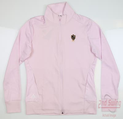 New W/ Logo Womens Adidas 1/4 Zip Golf Pullover Small S Pink MSRP $80