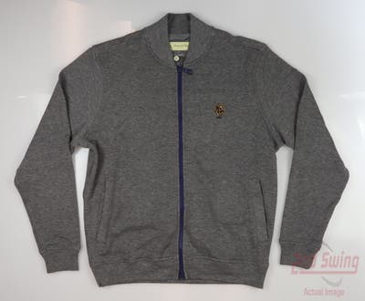 New W/ Logo Mens DONALD ROSS Full Zip Golf Sweatshirt Small S Gray MSRP $145