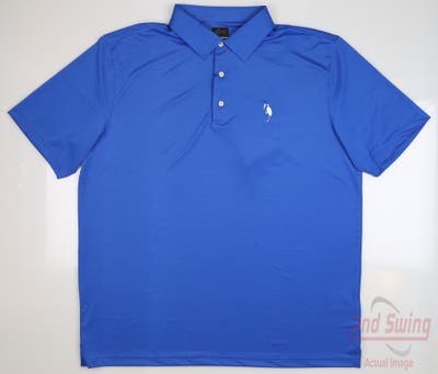 New W/ Logo Mens Adidas Golf Polo Small S Blue MSRP $55