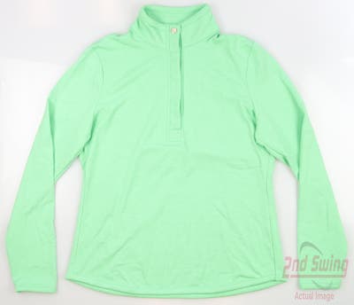 New Womens Fairway & Greene Kate Old School Golf Sweatshirt Medium M Green MSRP $154