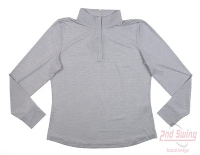New Womens Under Armour Golf 1/4 Zip Pullover Large L Gray MSRP $70