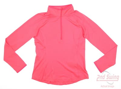 New Womens Under Armour Golf 1/4 Zip Pullover Small S Pink MSRP $70