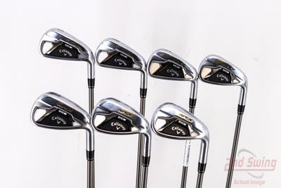 Callaway Apex DCB 21 Iron Set 5-PW AW Aerotech SteelFiber fc70 Graphite Senior Right Handed 38.25in