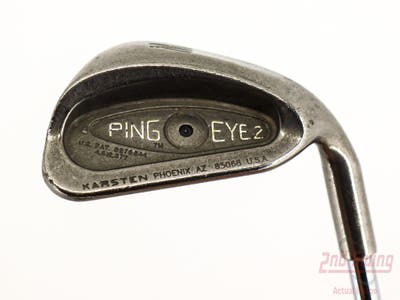 Ping Eye 2 Single Iron Pitching Wedge PW Stock Steel Shaft Steel Regular Right Handed Black Dot 35.5in
