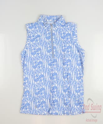 New Womens GG BLUE Tess Sleeveless Polo X-Large XL Blue MSRP $92