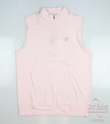 New W/ Logo Mens Straight Down Cypress Vest X-Large XL Pink MSRP $108