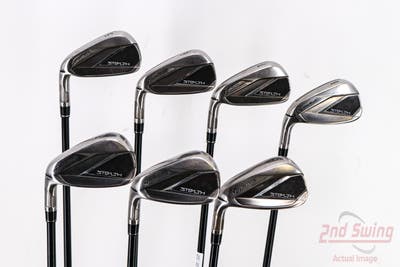 TaylorMade Stealth Iron Set 5-PW AW Fujikura Ventus Red 6 Graphite Regular Left Handed 39.0in